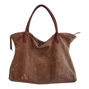Sorial New York Brown Double Handle Shoulder Bag Tote